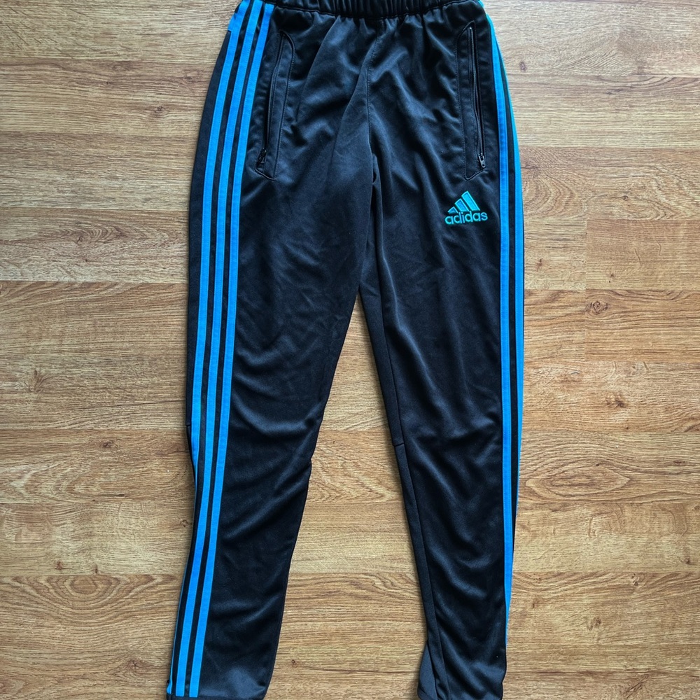 Black and Blue Adidas Trackpants